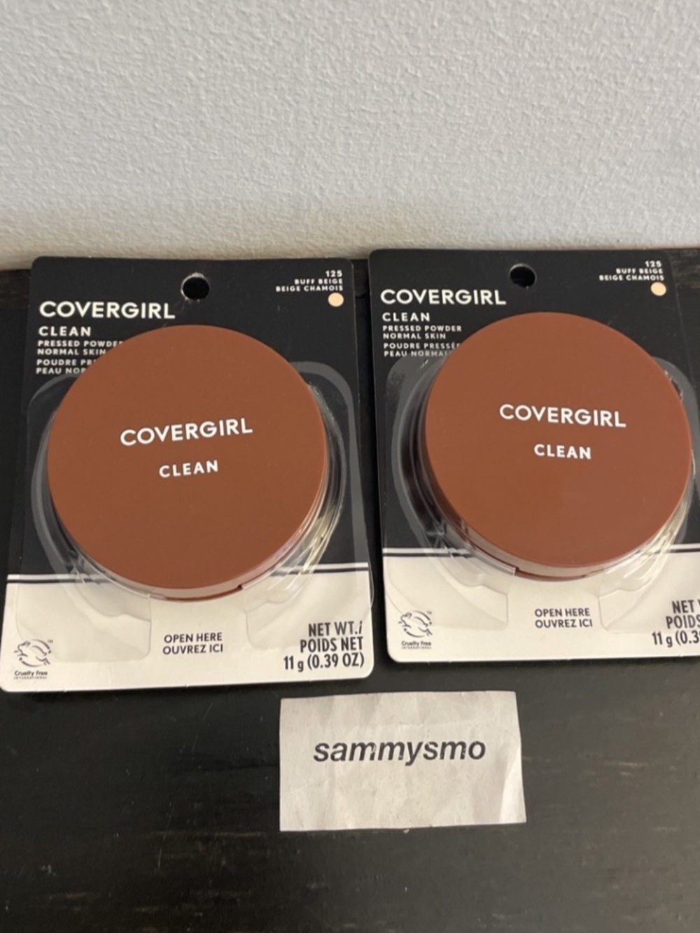 Covergirl Clean Pressed Powder, 125 Buff Beige, With Talc x2